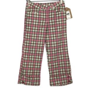 K.C. Parker NWT, plaid, cuffed, corduroy pants, girls size 10